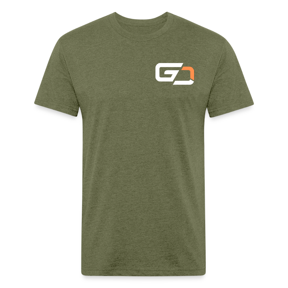 Fitted Cotton/Poly T-Shirt by Next Level - heather military green