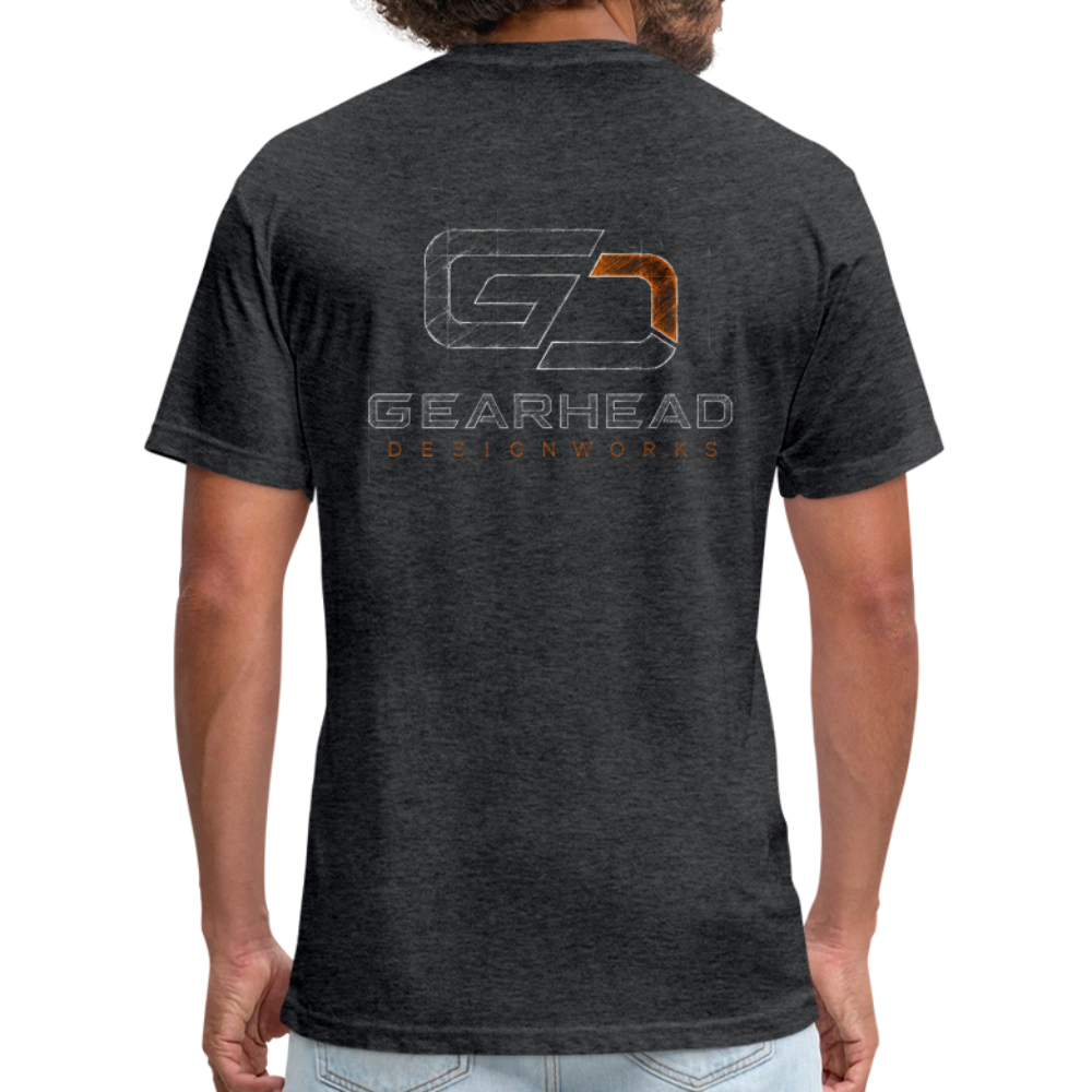 Designer T-shirt On the Back - heather black