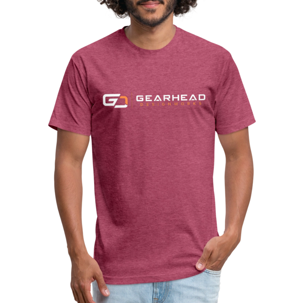 Designer T-shirt On the Back - heather burgundy