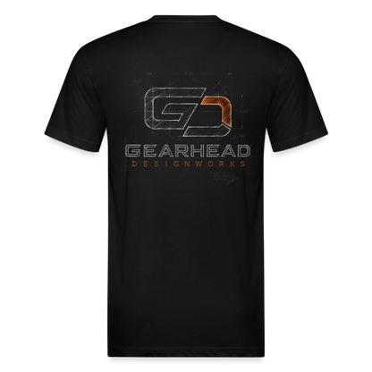 Designer T-shirt On the Back - black
