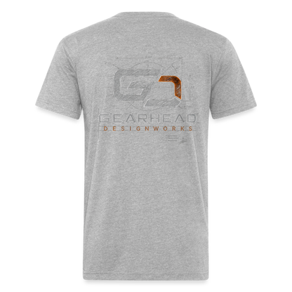 Designer T-shirt On the Back - heather gray