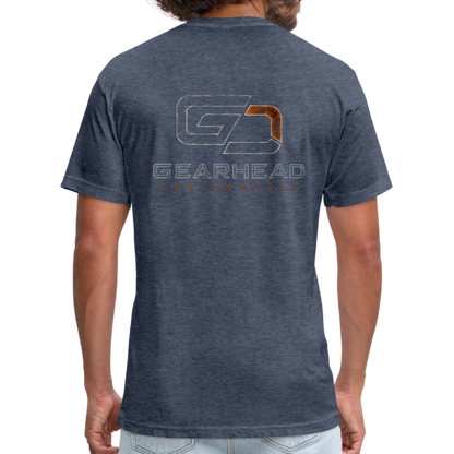 Designer T-shirt On the Back - heather navy