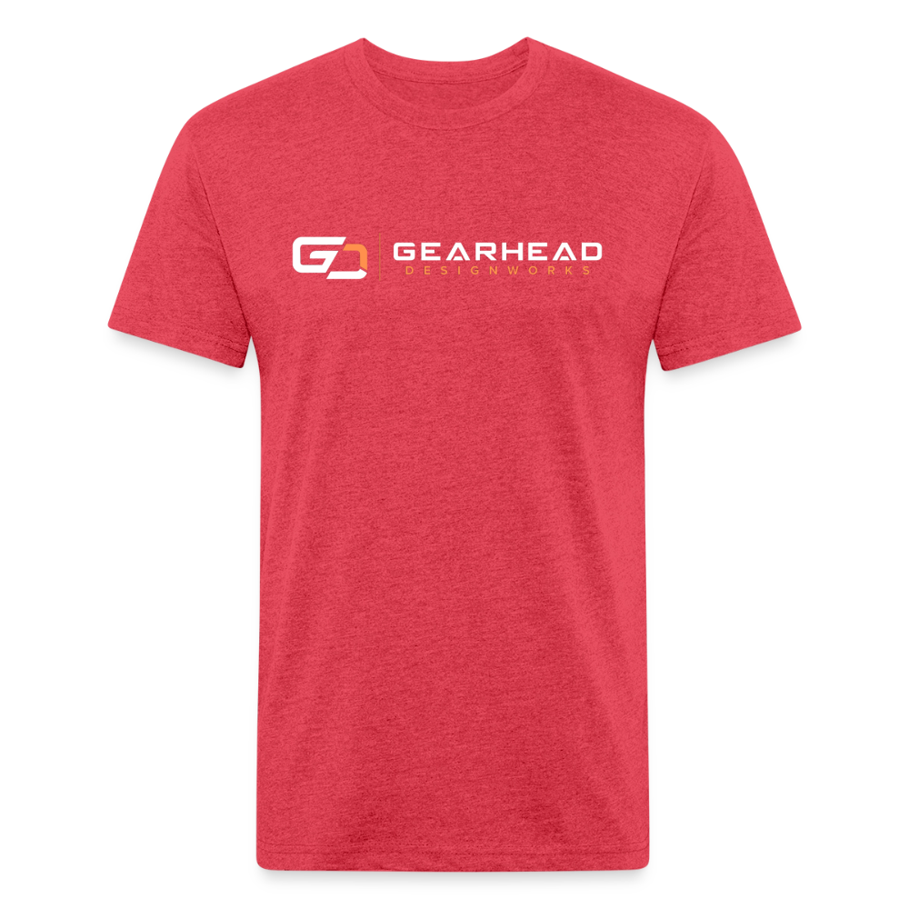 Designer T-shirt On the Back - heather red