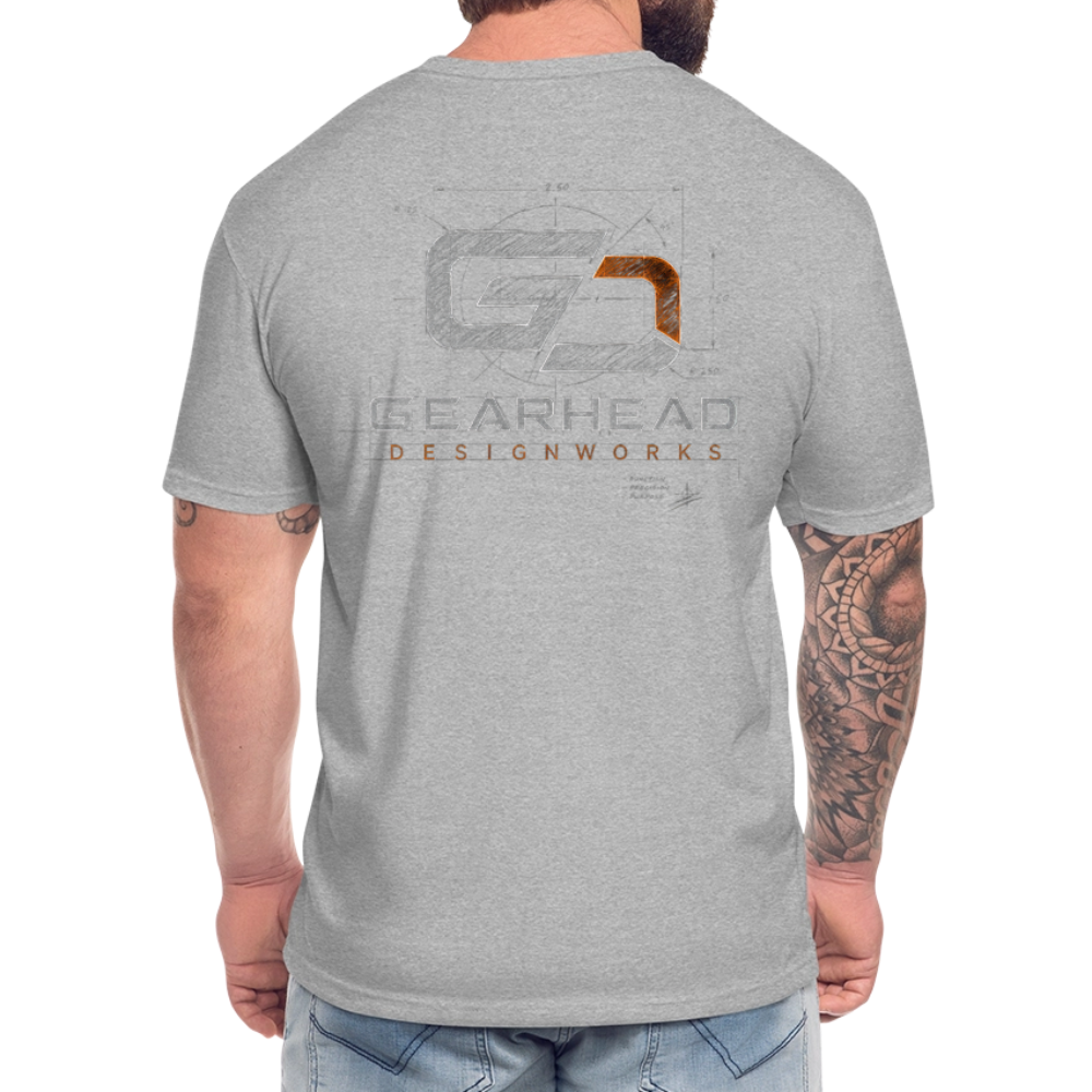 Designer T-shirt On the Back - heather gray