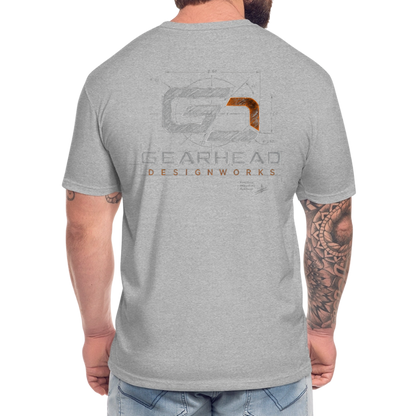 Designer T-shirt On the Back - heather gray