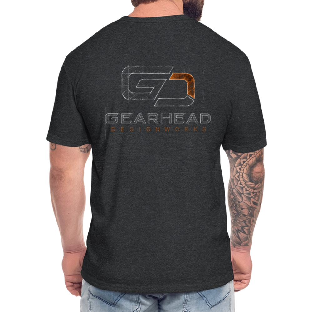 Designer T-shirt On the Back - heather black