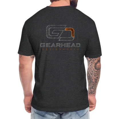 Designer T-shirt On the Back - heather black