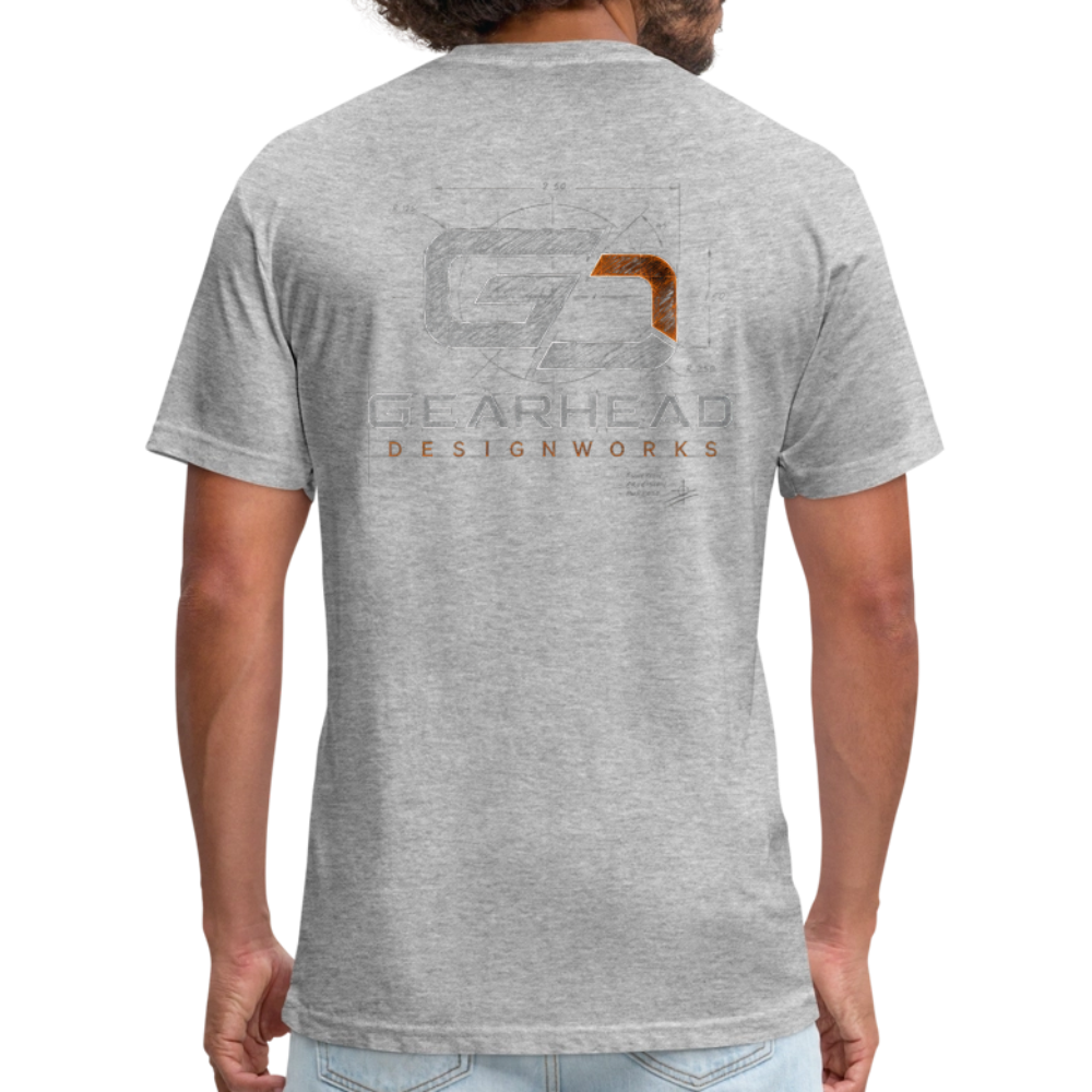 Designer T-shirt On the Back - heather gray