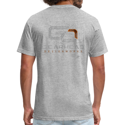 Designer T-shirt On the Back - heather gray