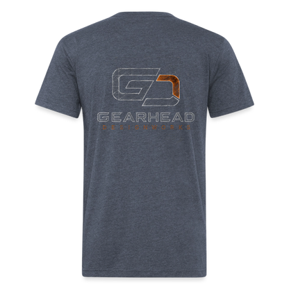 Designer T-shirt On the Back - heather navy