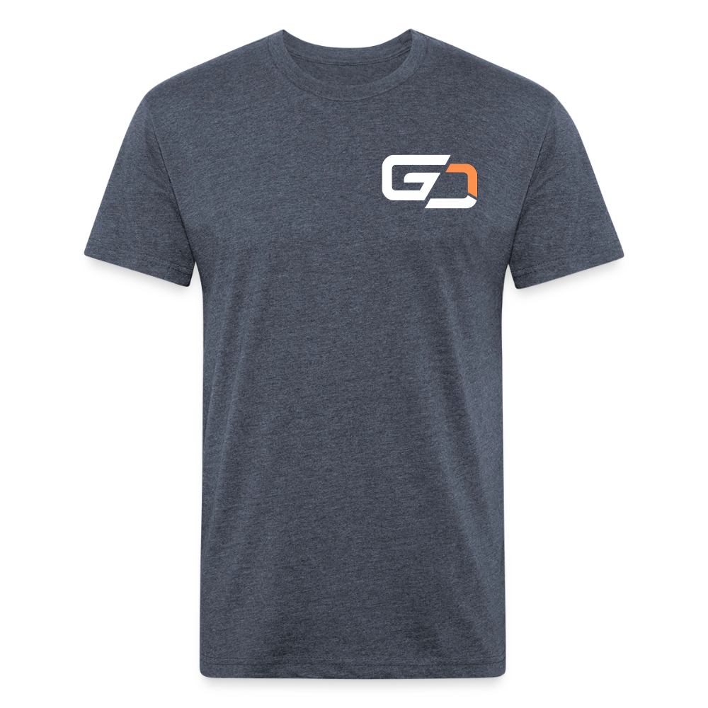 Fitted Cotton/Poly T-Shirt by Next Level - heather navy