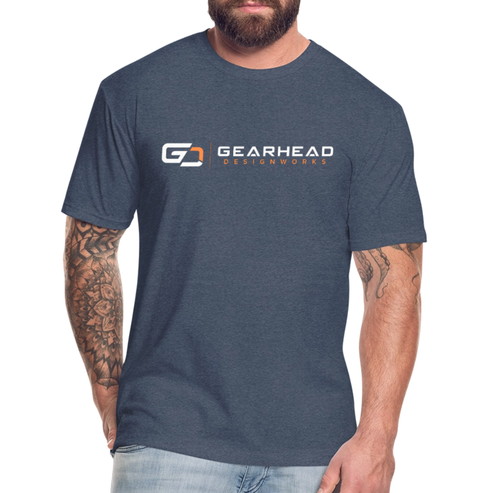Designer T-shirt On the Back - heather navy
