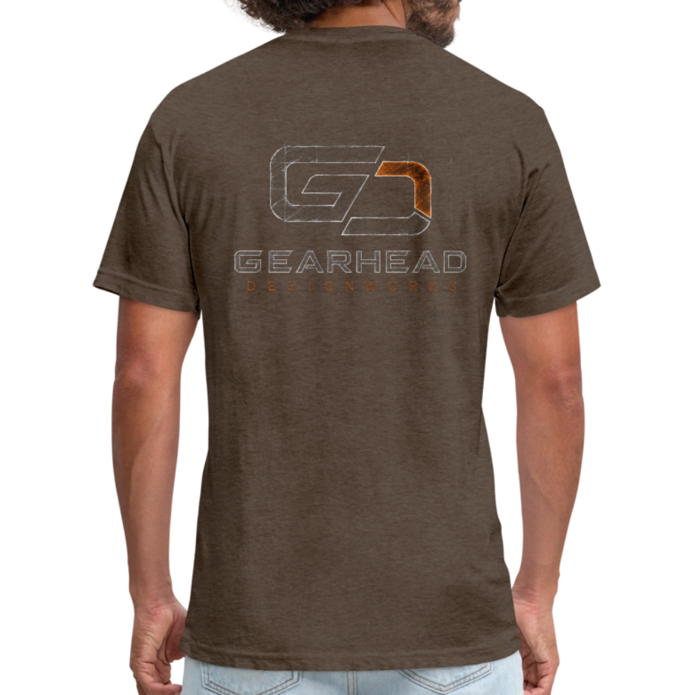 Designer T-shirt On the Back - heather espresso
