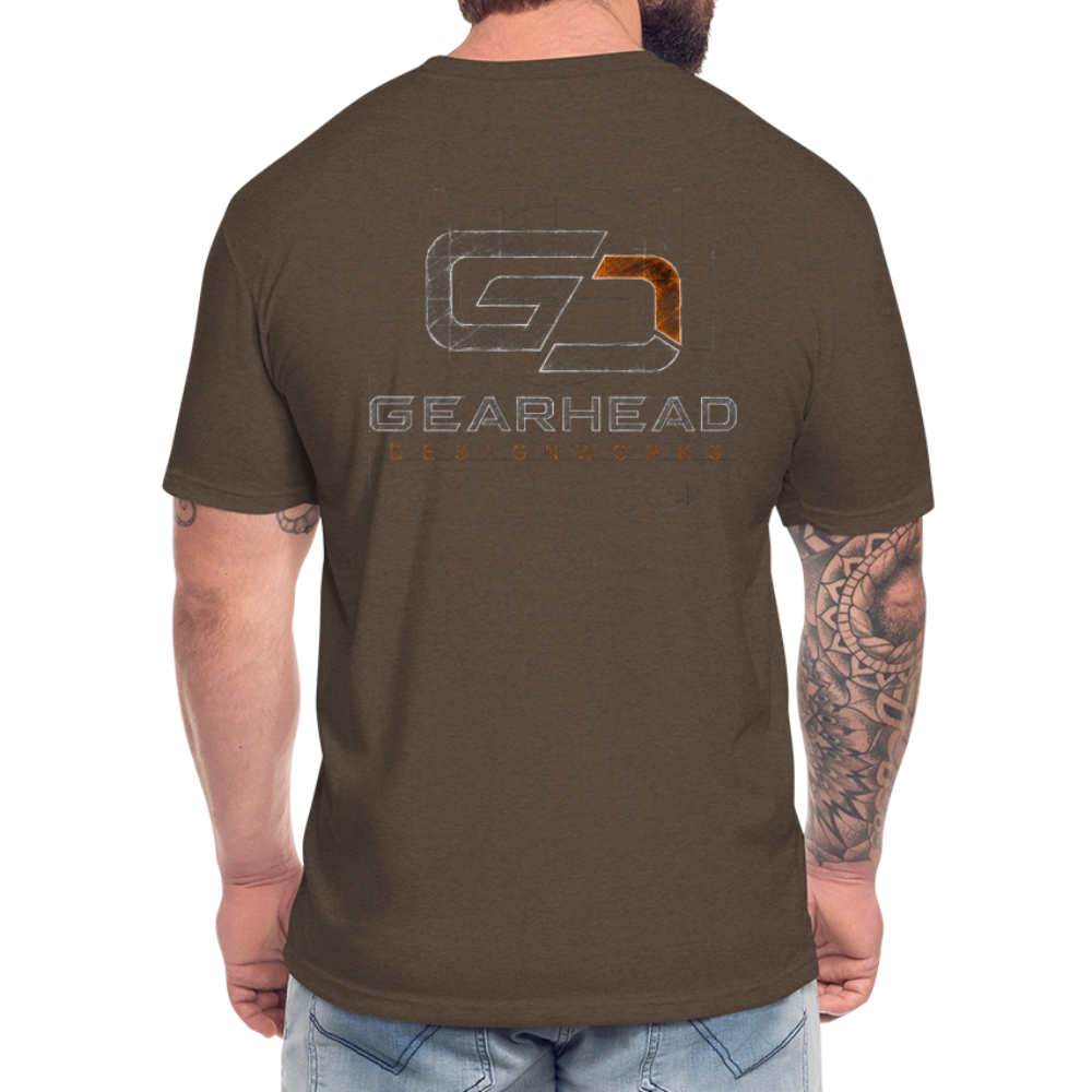 Designer T-shirt On the Back - heather espresso