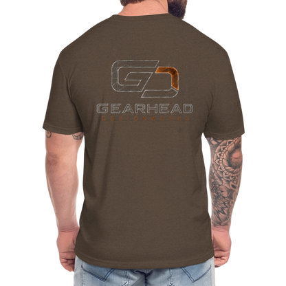 Designer T-shirt On the Back - heather espresso