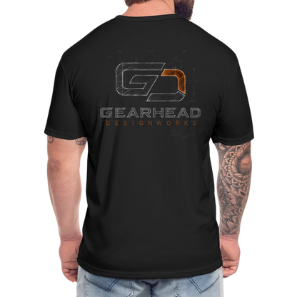 Designer T-shirt On the Back - black