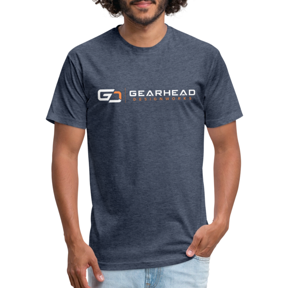Designer T-shirt On the Back - heather navy