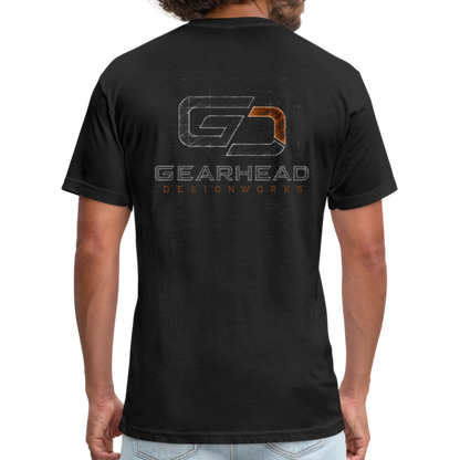Designer T-shirt On the Back - black