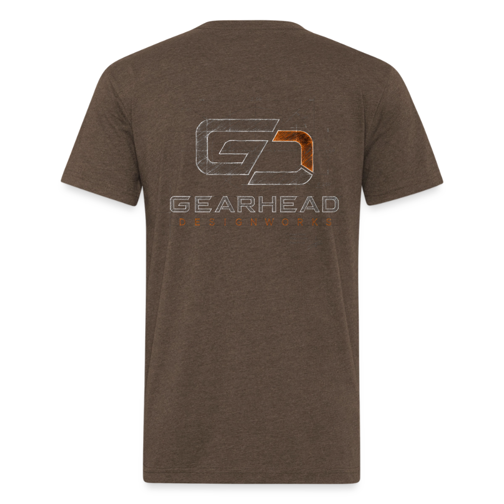 Designer T-shirt On the Back - heather espresso