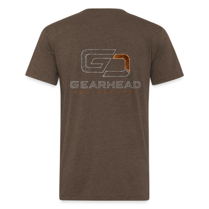 Designer T-shirt On the Back - heather espresso