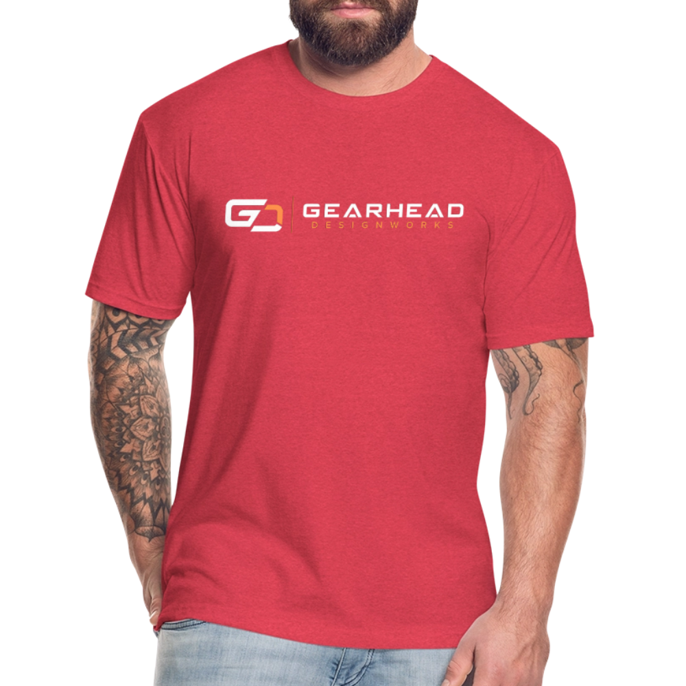 Designer T-shirt On the Back - heather red