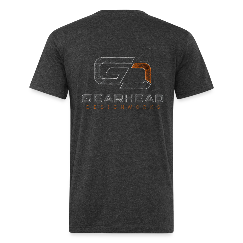 Designer T-shirt On the Back - heather black