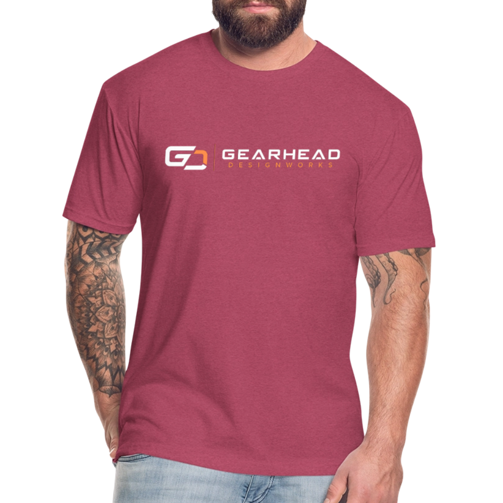 Designer T-shirt On the Back - heather burgundy